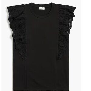 ✨‎ ✨J.Crew Factory Ruffle-Sleeve Eyelet Top (NEW WITH TAG)✨✨